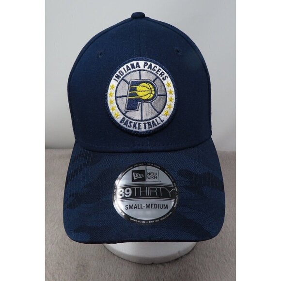 New Era Indiana Pacers NBA Hat Cap Basketball Tipoff Series S-M Blue Camo NEW - Picture 1 of 13
